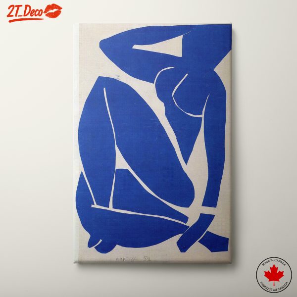 Bold Abstract Figure in Blue