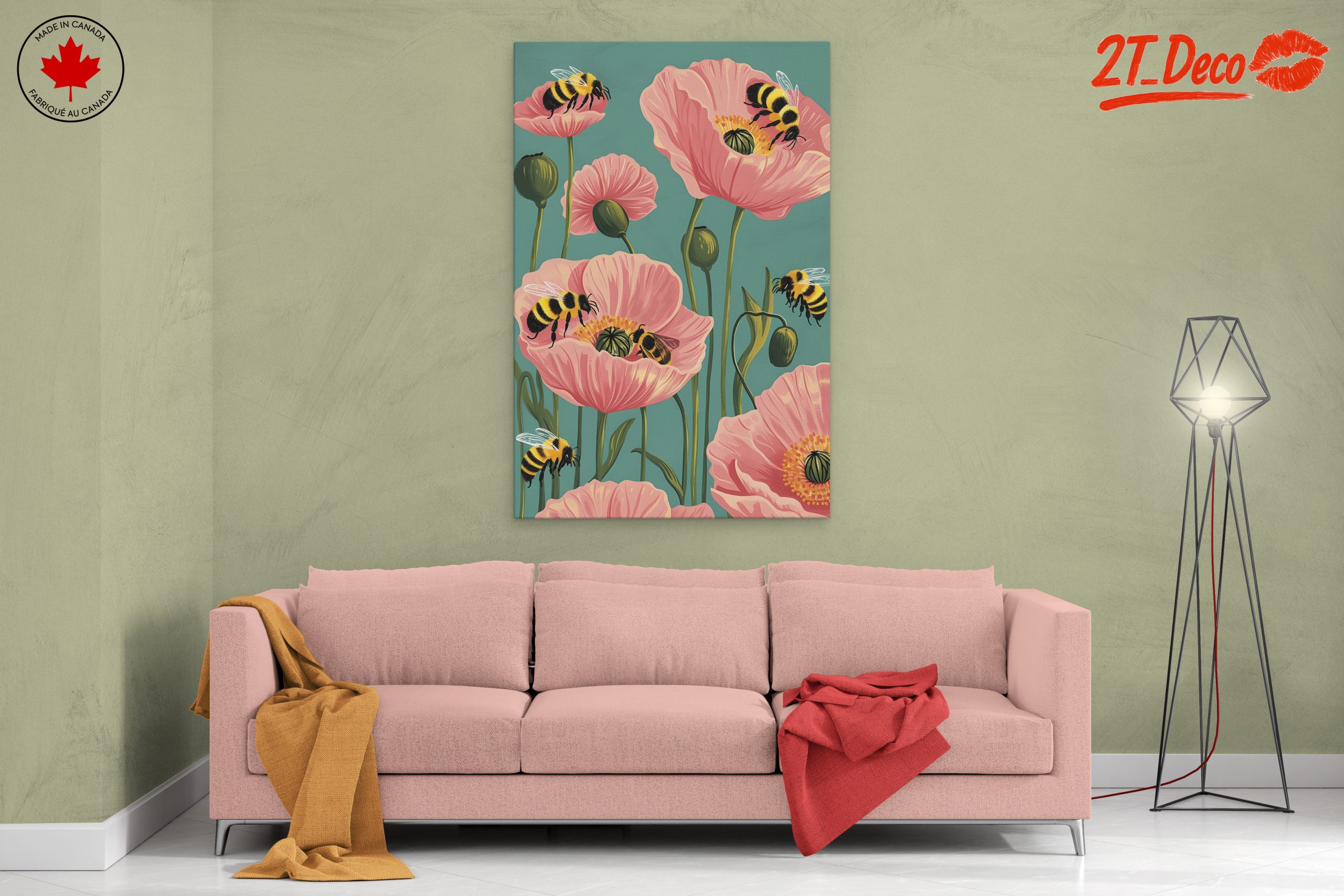 Bees and Poppies in Bloom - Image 2