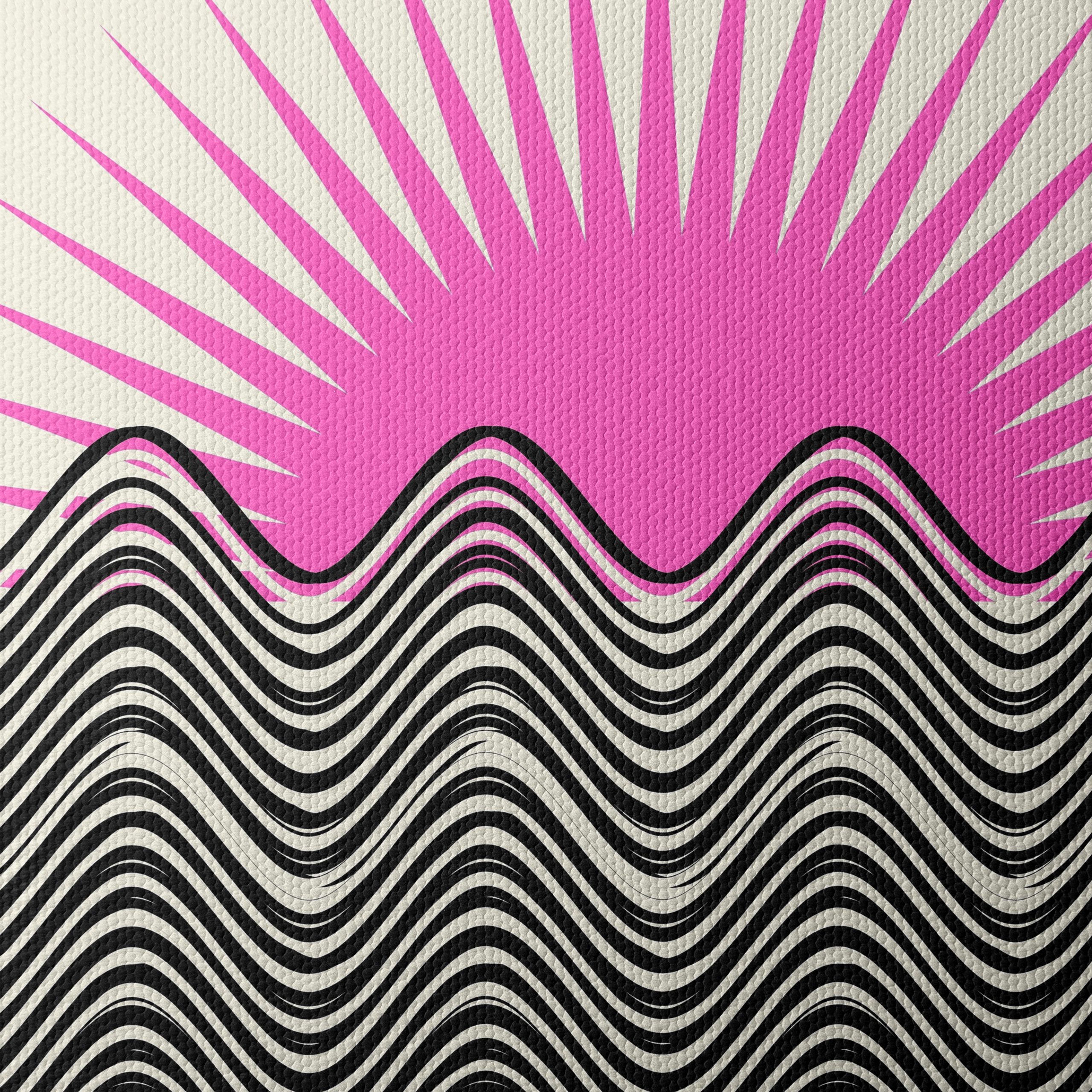 Bauhaus Style Sun and Waves Art - Image 4