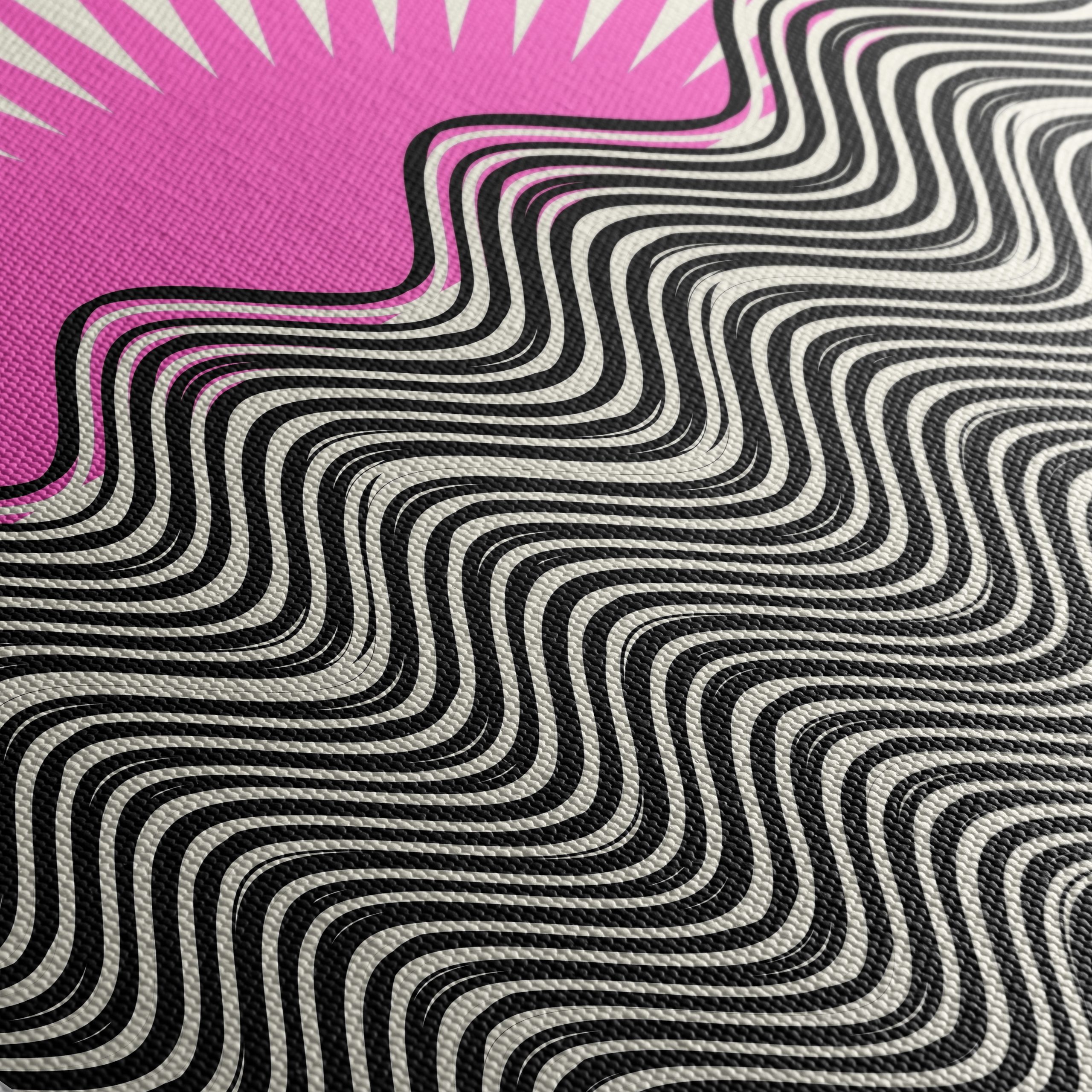 Bauhaus Style Sun and Waves Art - Image 5
