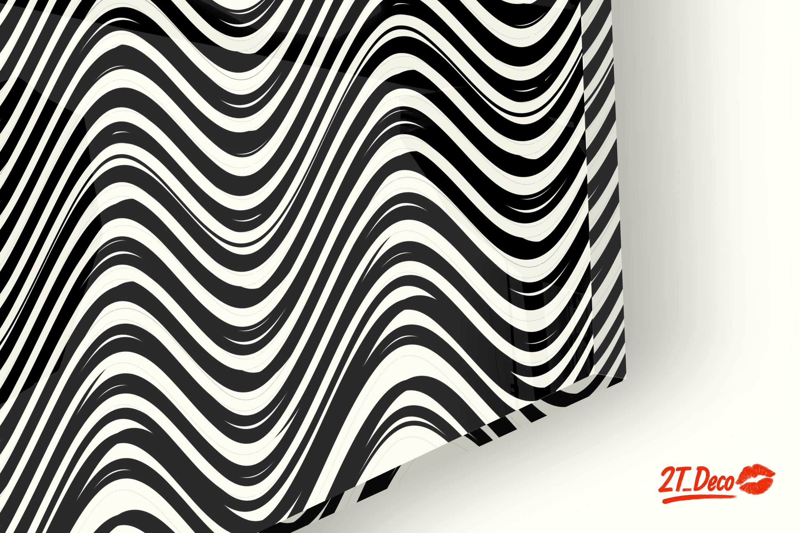 Bauhaus Style Sun and Waves Art - Image 9