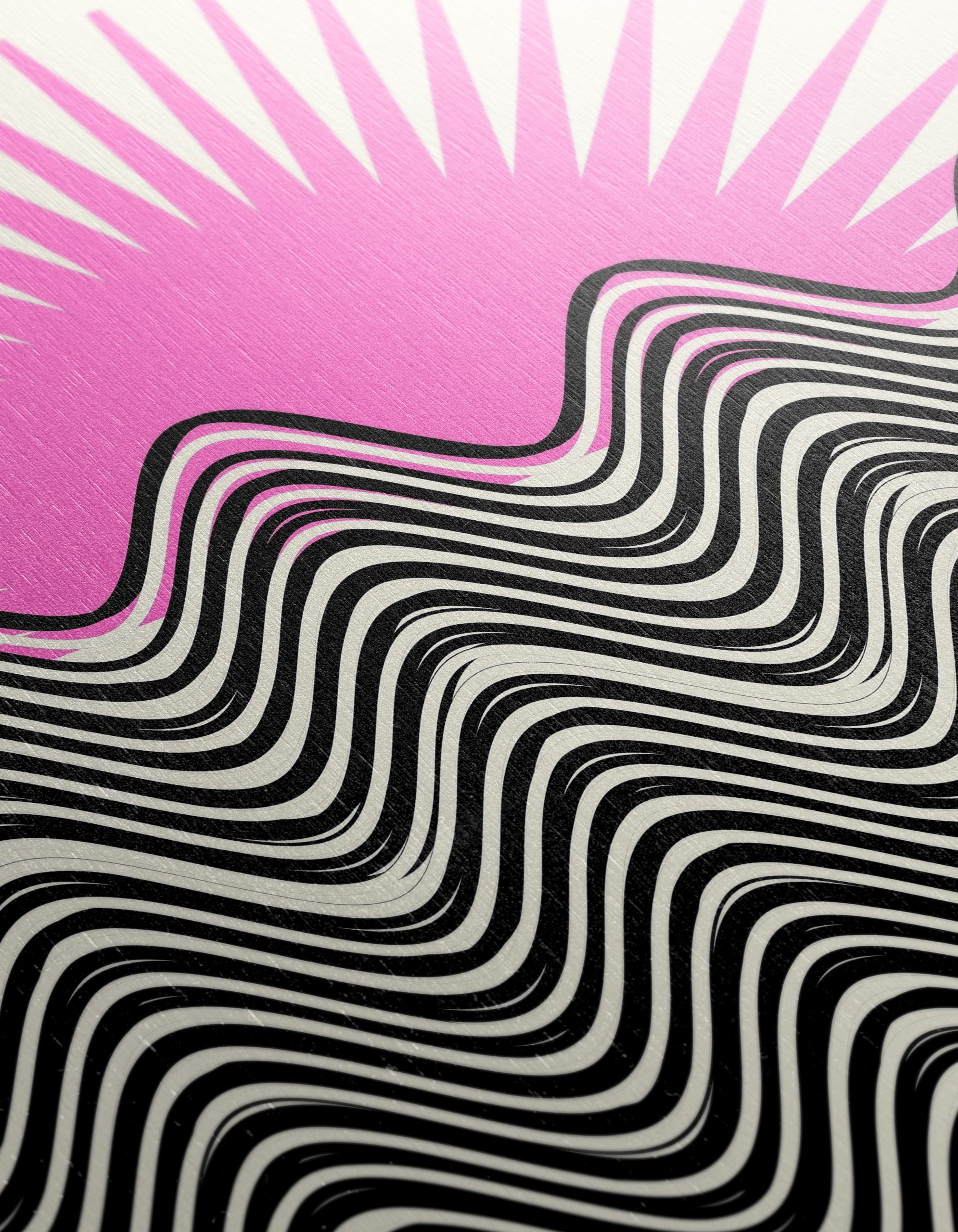 Bauhaus Style Sun and Waves Art - Image 12