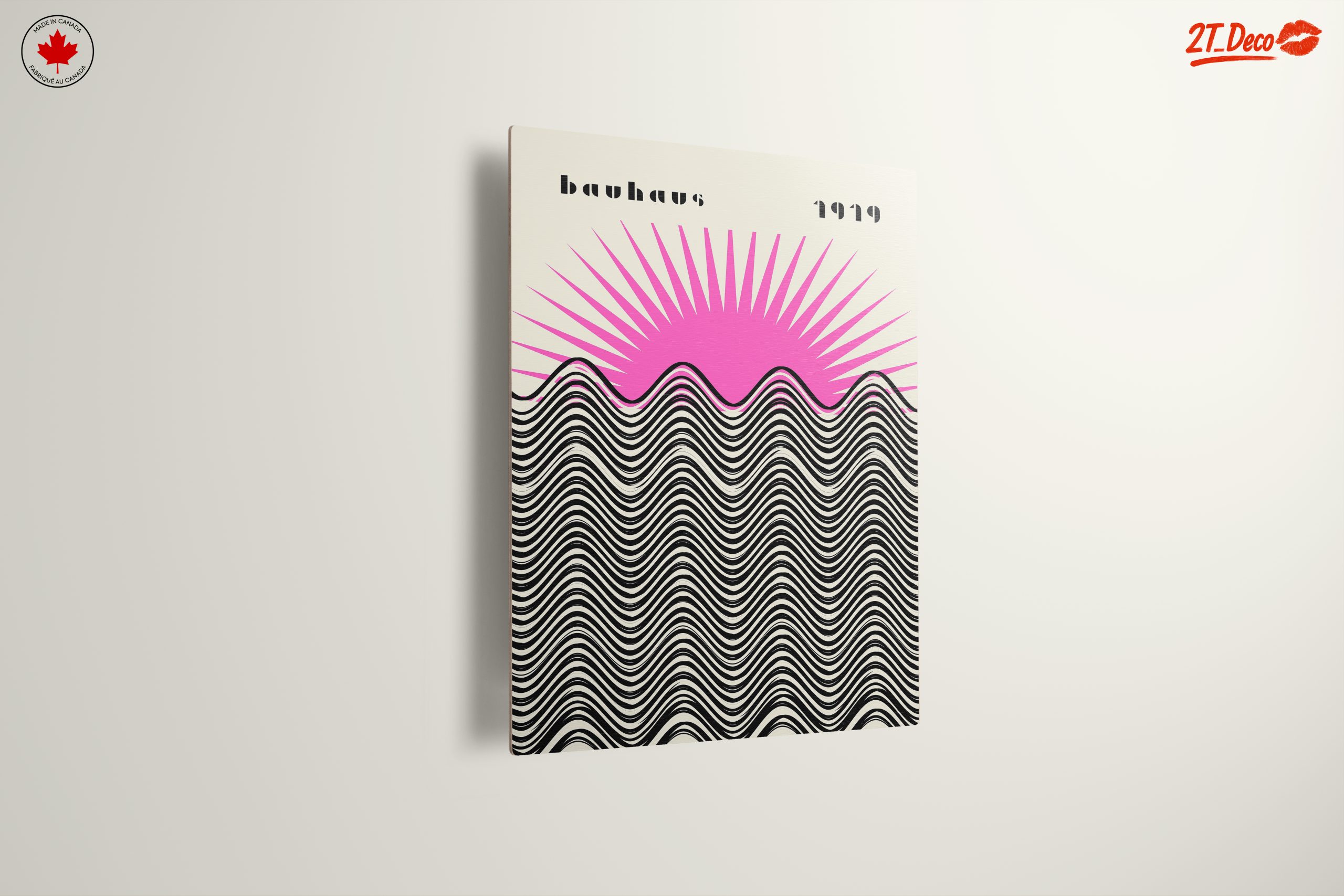 Bauhaus Style Sun and Waves Art - Image 13