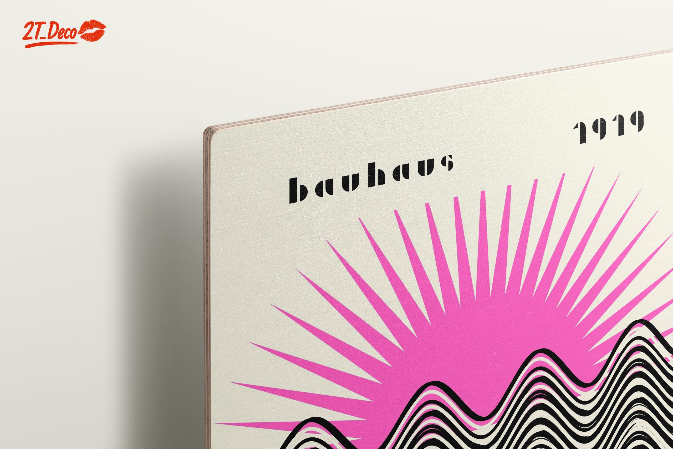 Bauhaus Style Sun and Waves Art - Image 15