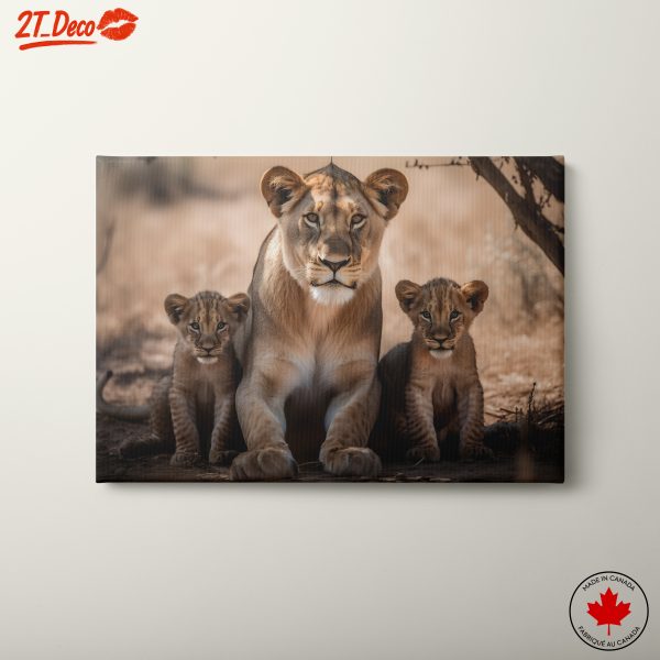Majestic Lion Family in Nature
