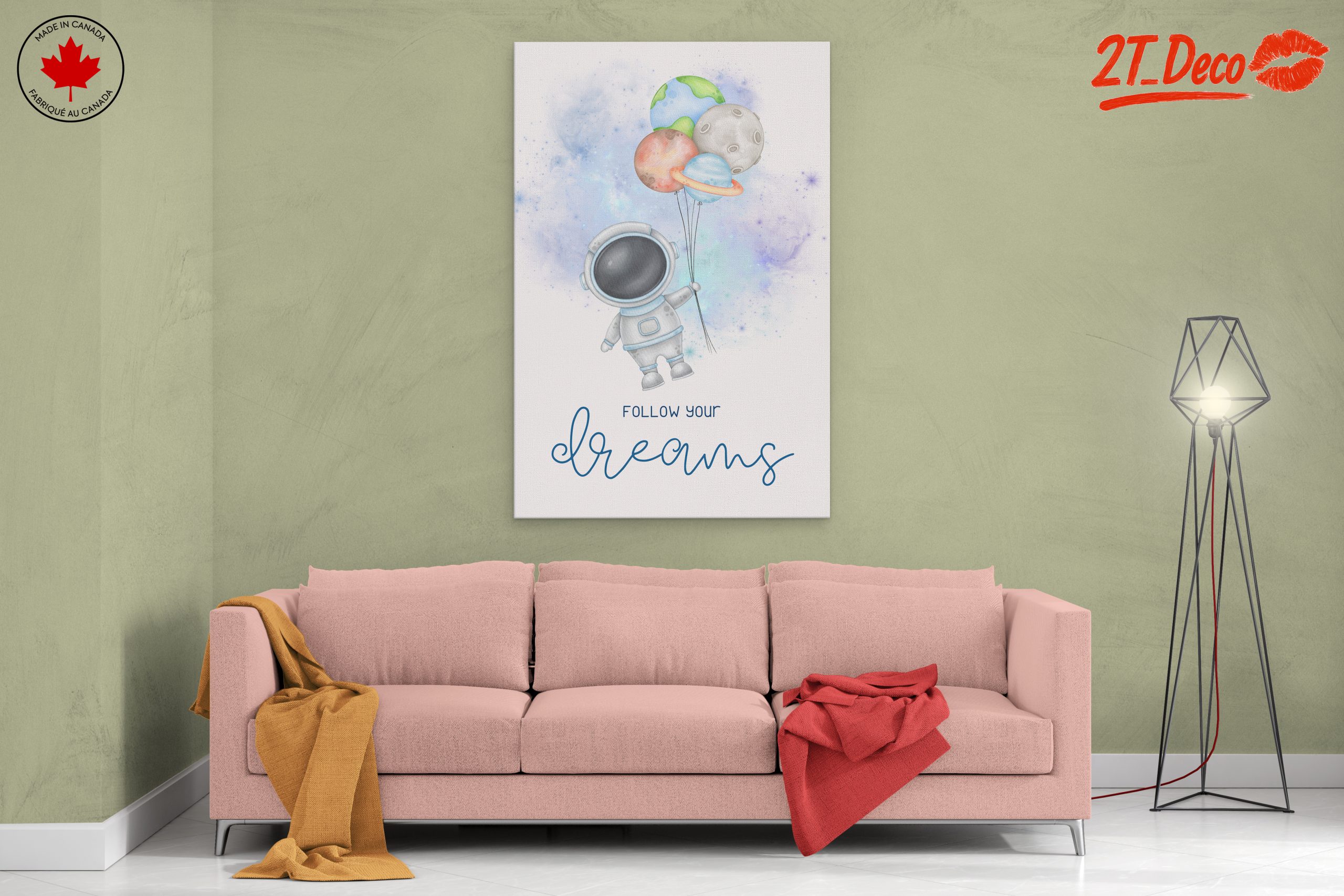 Astronaut with Planet Balloons Following Dreams - Image 2