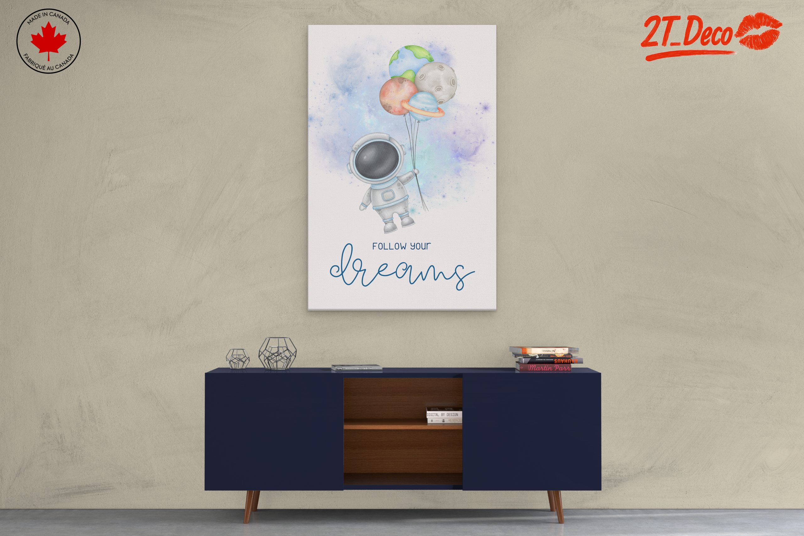 Astronaut with Planet Balloons Following Dreams - Image 3