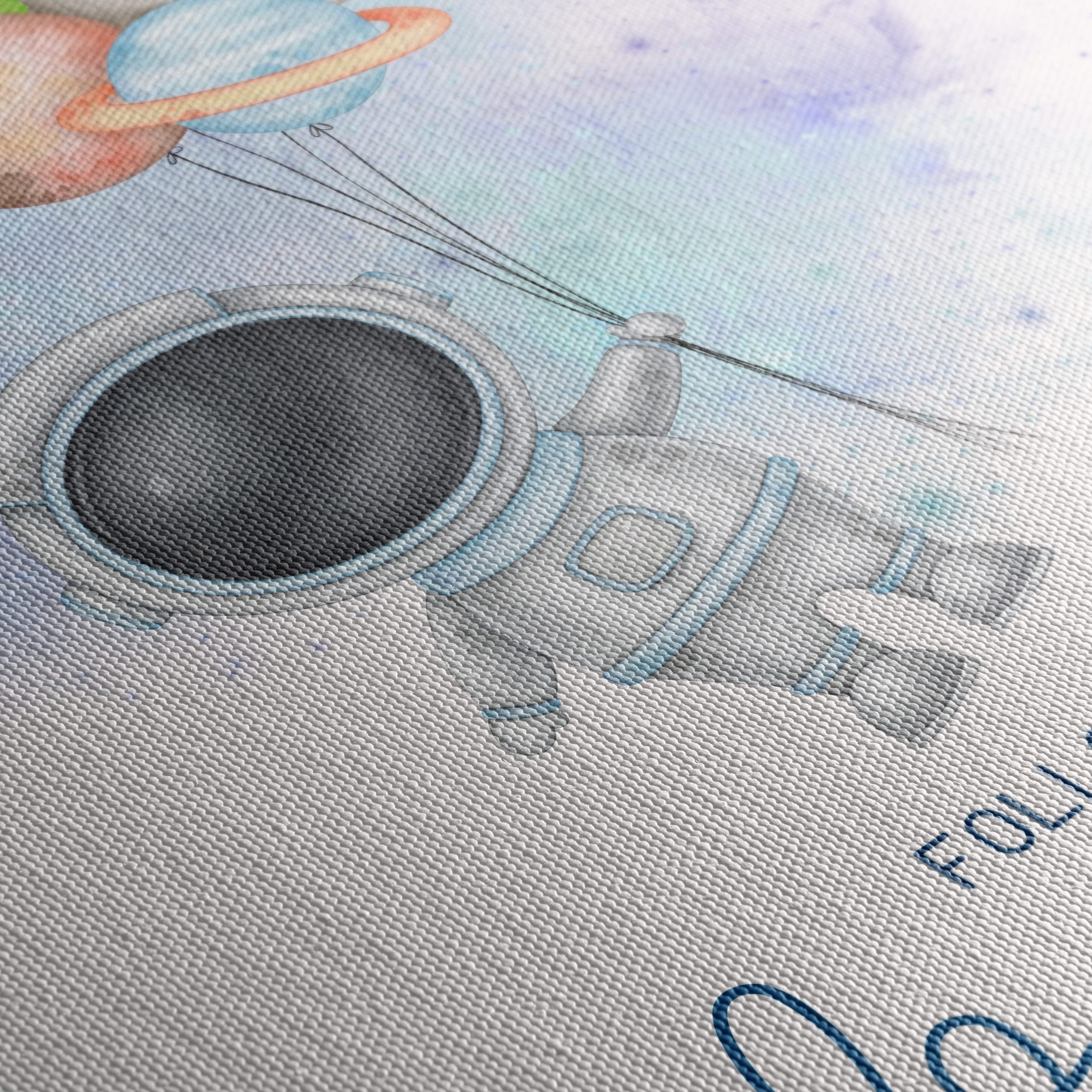 Astronaut with Planet Balloons Following Dreams - Image 5