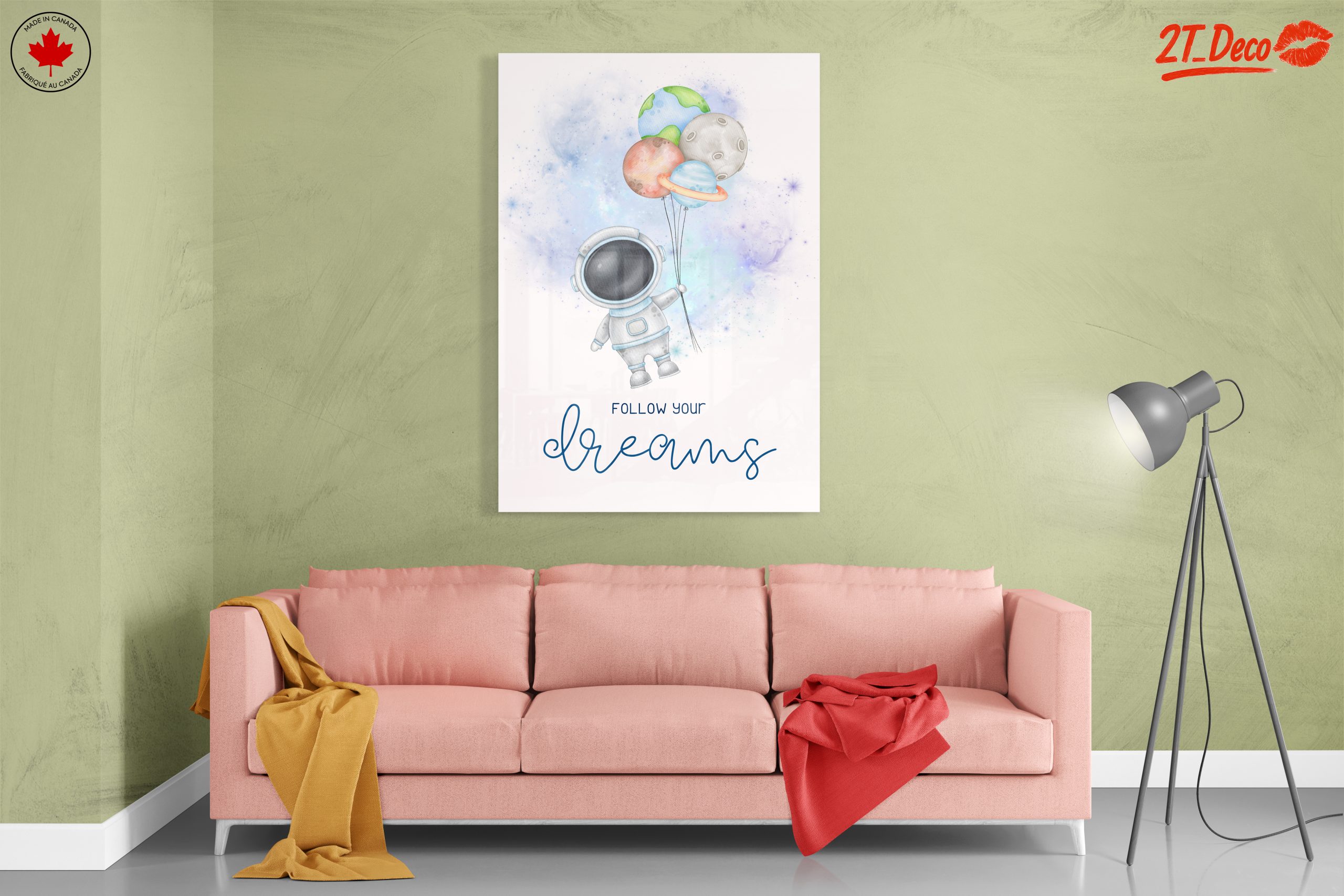 Astronaut with Planet Balloons Following Dreams - Image 7