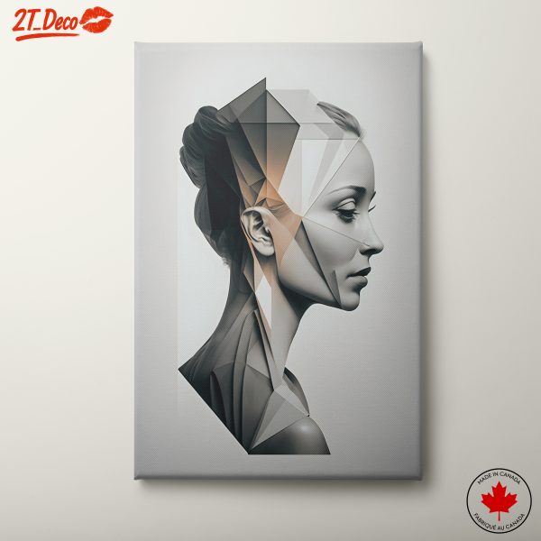Stylized Geometric Human Figure Artwork