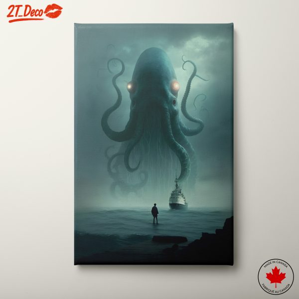 Mythical Sea Creature Art in a Surreal Setting
