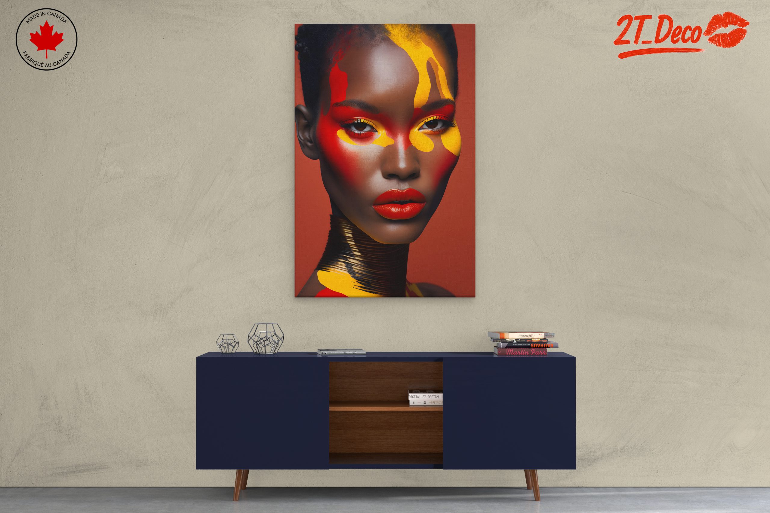 Vibrant Contemporary Portrait with Bold Colors 5 - Image 3