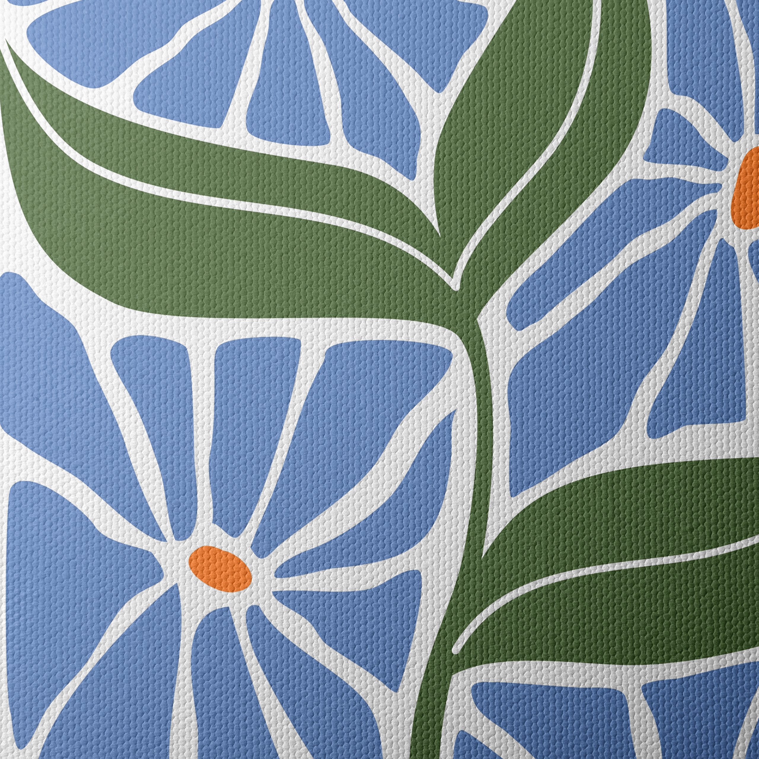 Stylized Floral Design with Blue Flowers - Image 4