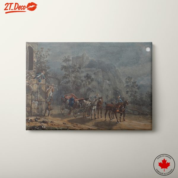 Historical Scene with Carriage and Figures