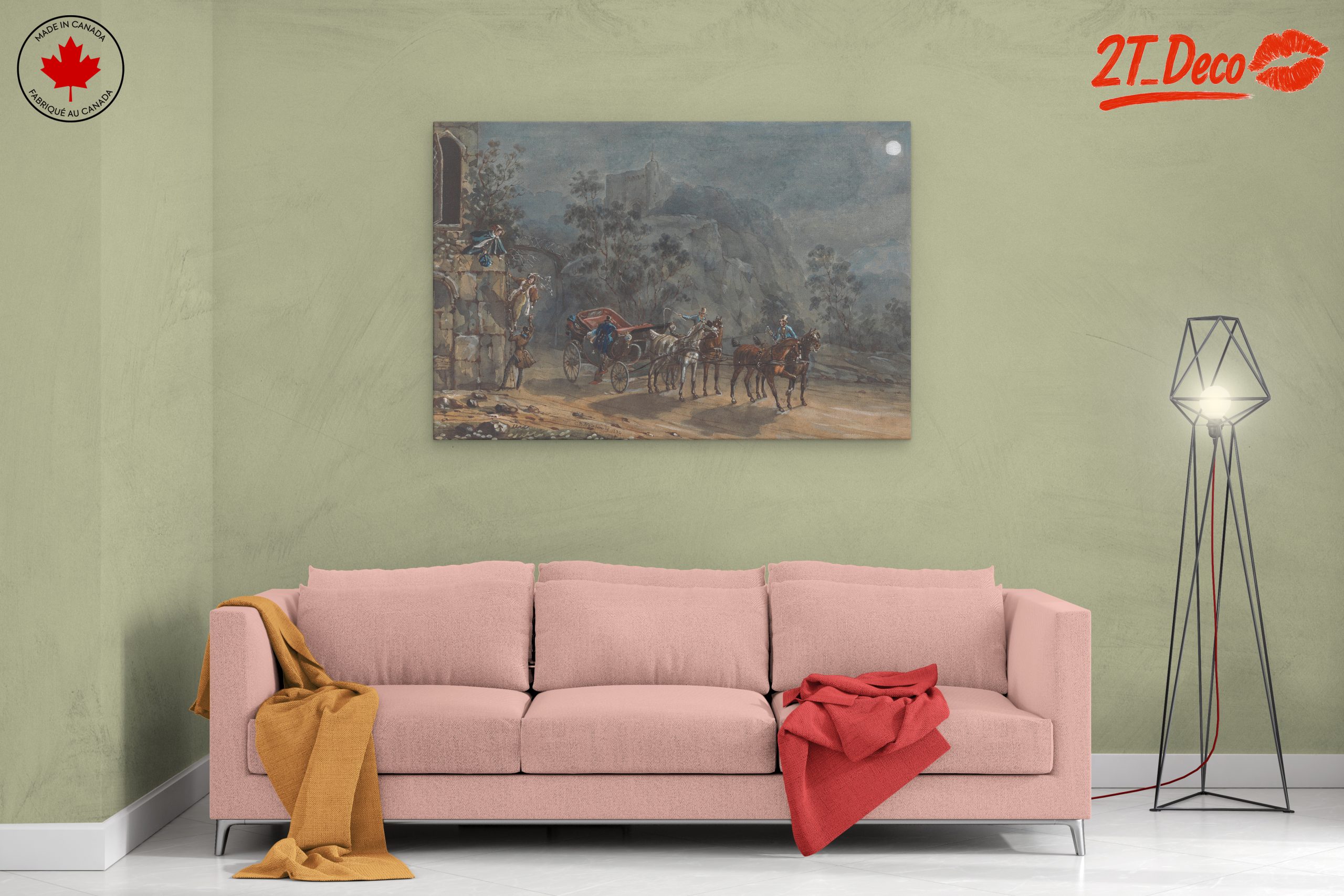 Historical Scene with Carriage and Figures - Image 2