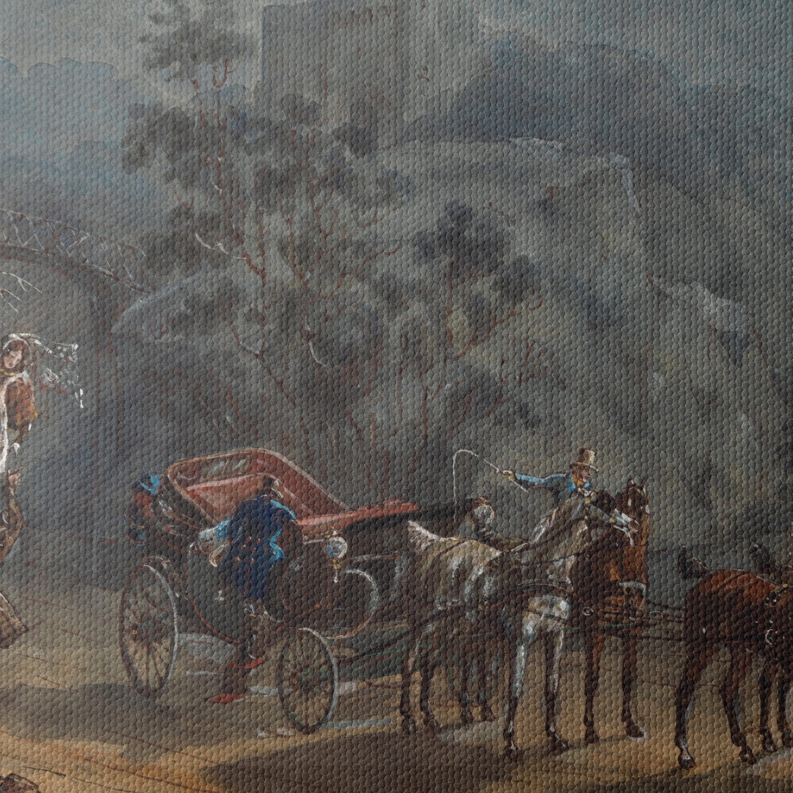Historical Scene with Carriage and Figures - Image 4