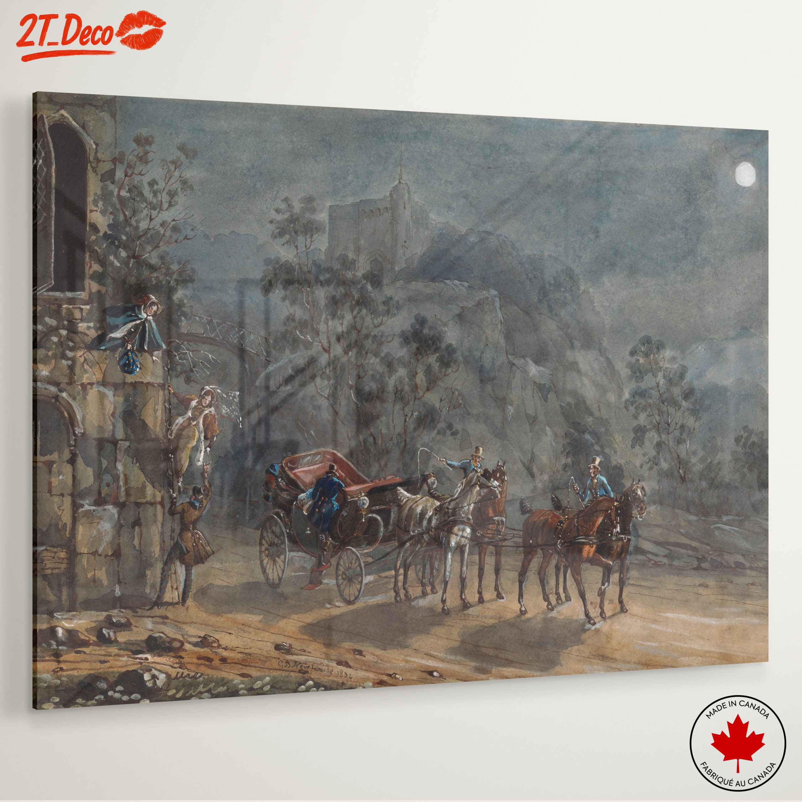 Historical Scene with Carriage and Figures - Image 6