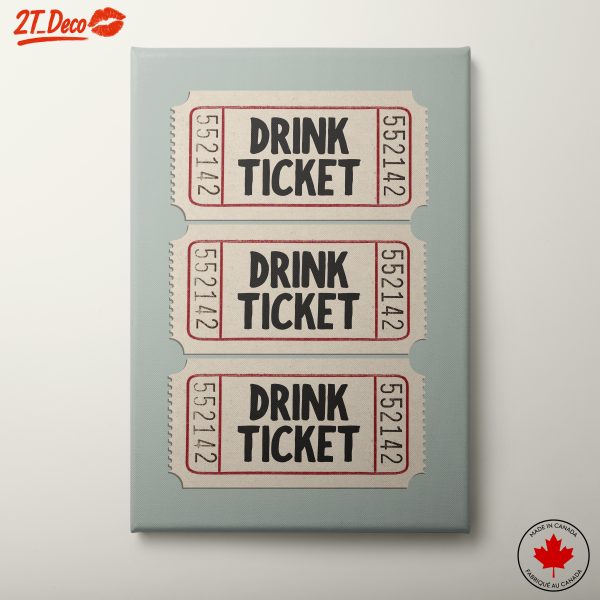 Vintage Style Drink Ticket Art