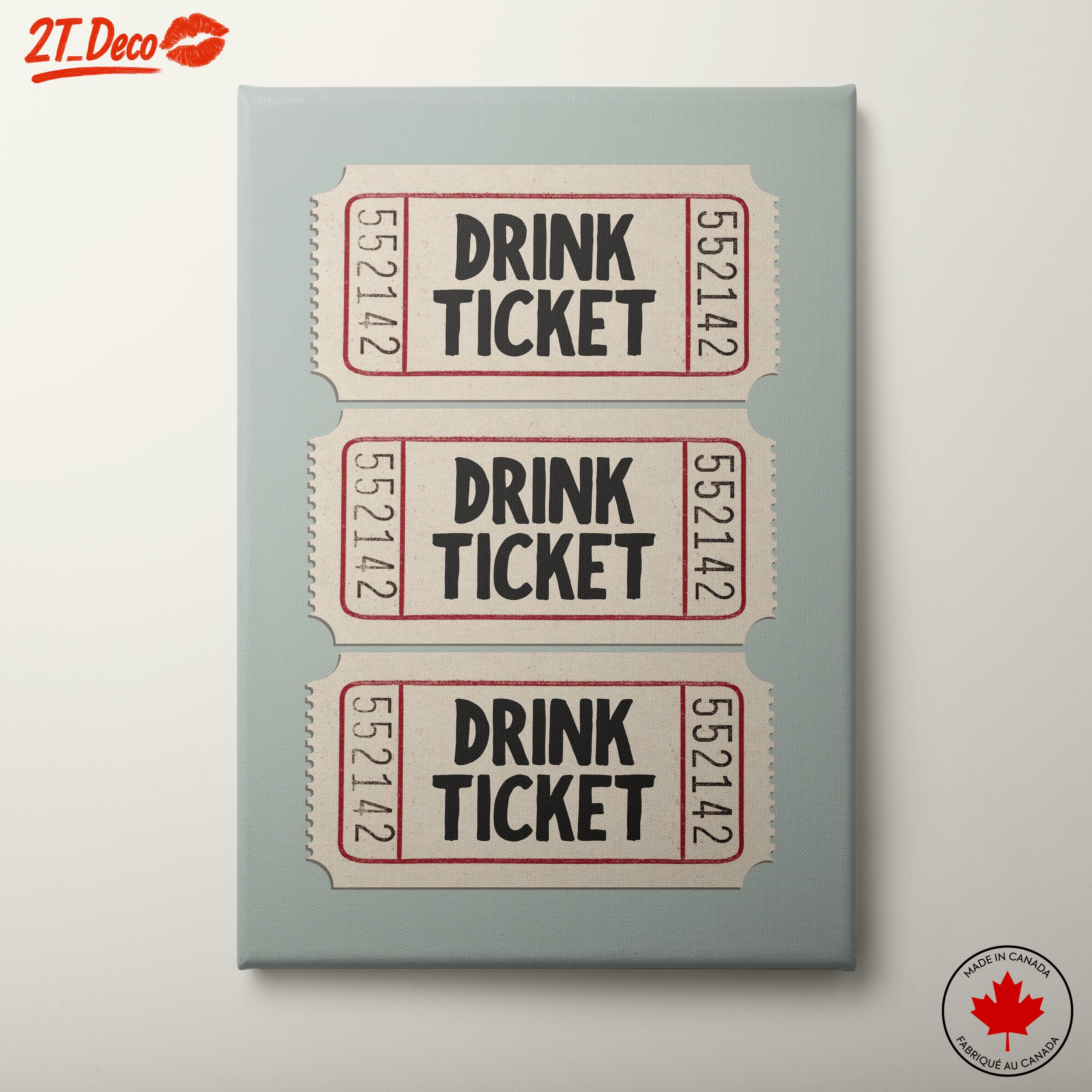 Vintage Style Drink Ticket Art