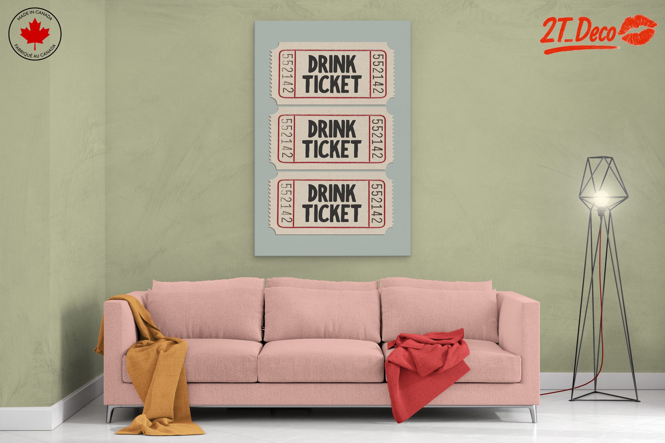 Vintage Style Drink Ticket Art - Image 2