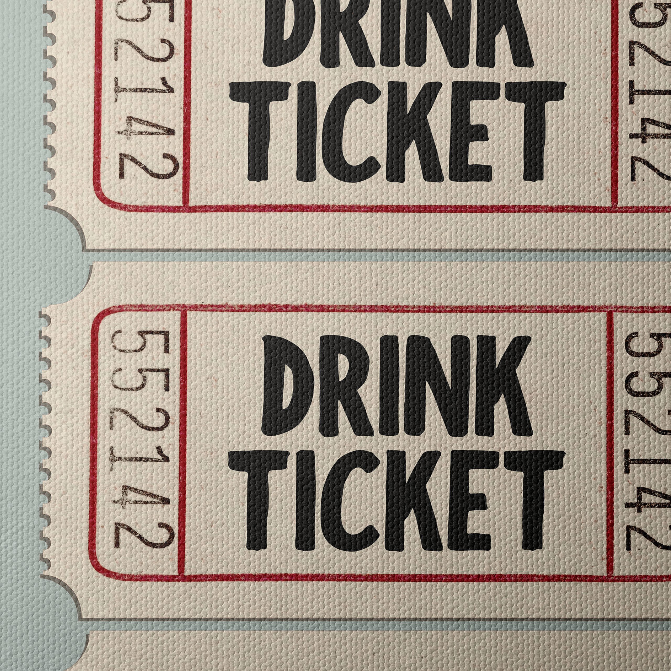 Vintage Style Drink Ticket Art - Image 4
