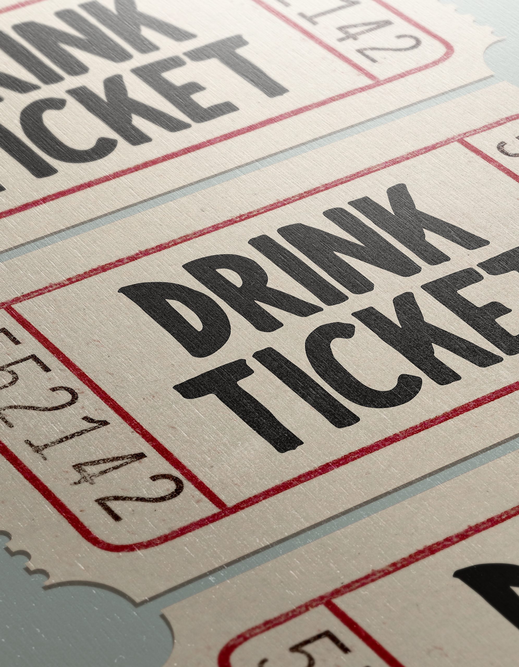 Vintage Style Drink Ticket Art - Image 12