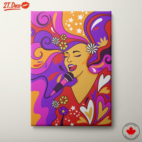 Vibrant Contemporary Pop Art of a Singer 2