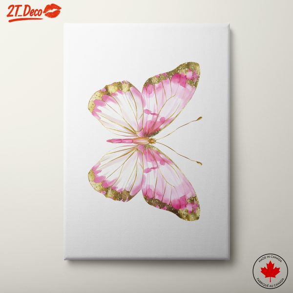 Elegant Pink Butterfly Artwork