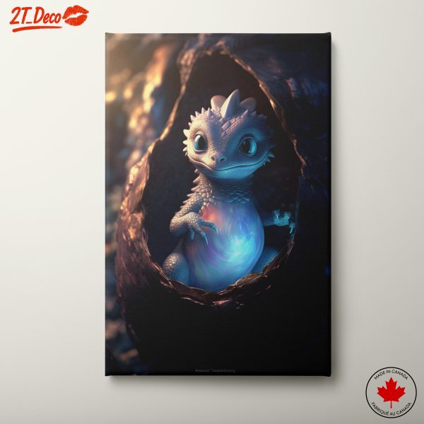 Whimsical Fantasy Creature Emerging from Egg