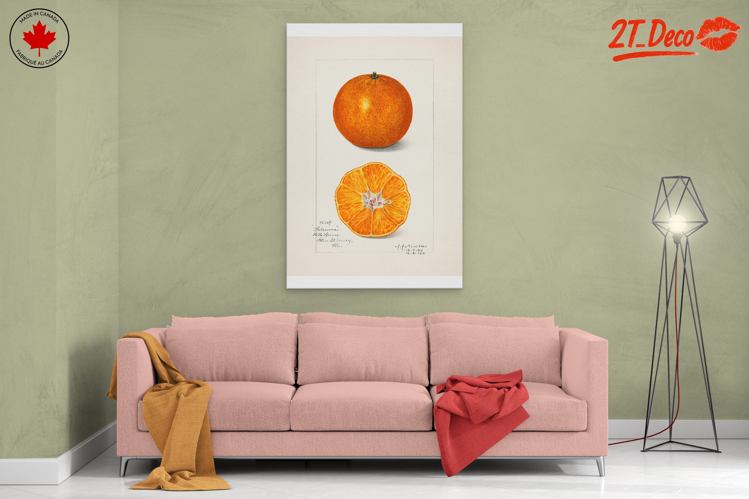 Vibrant Abstract Food Illustration of Citrus - Image 2