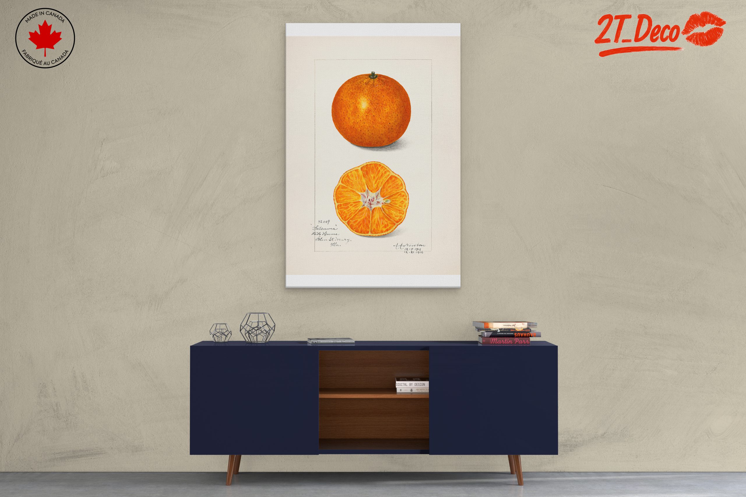 Vibrant Abstract Food Illustration of Citrus - Image 3