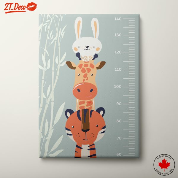 Whimsical Animal Height Chart Art