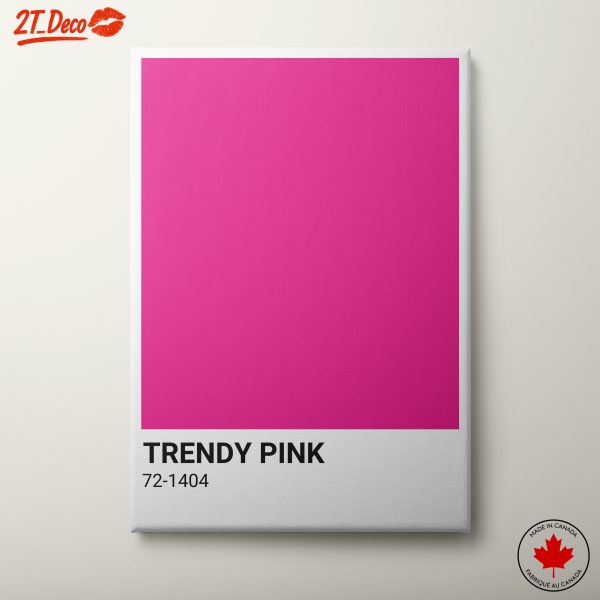Vibrant Trendy Pink Abstract Portrait