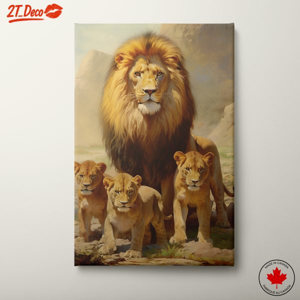 Majestic Lion Family Art 3