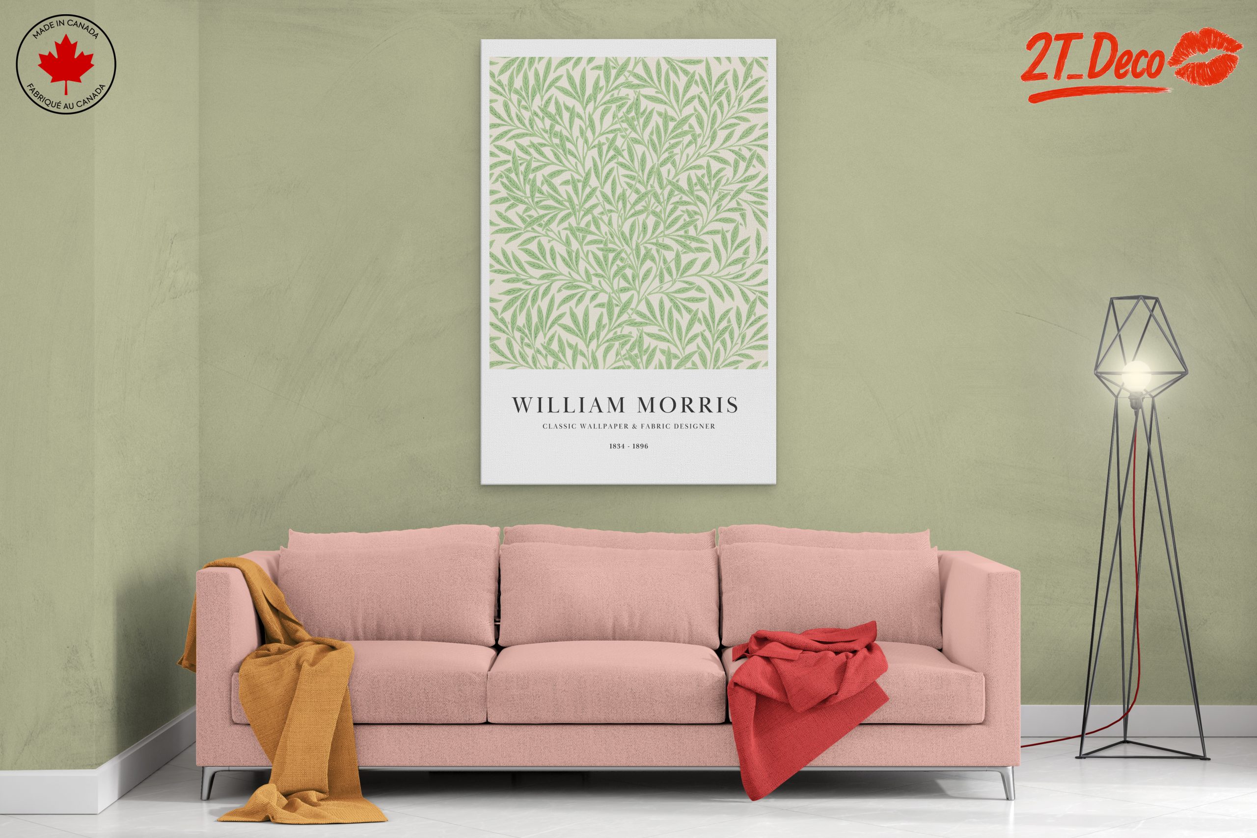 Elegant Botanical Leaf Design by William Morris - Image 2