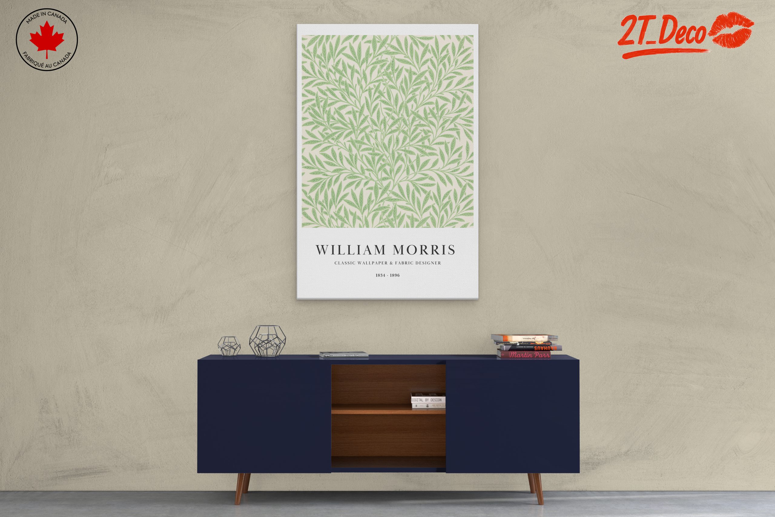 Elegant Botanical Leaf Design by William Morris - Image 3