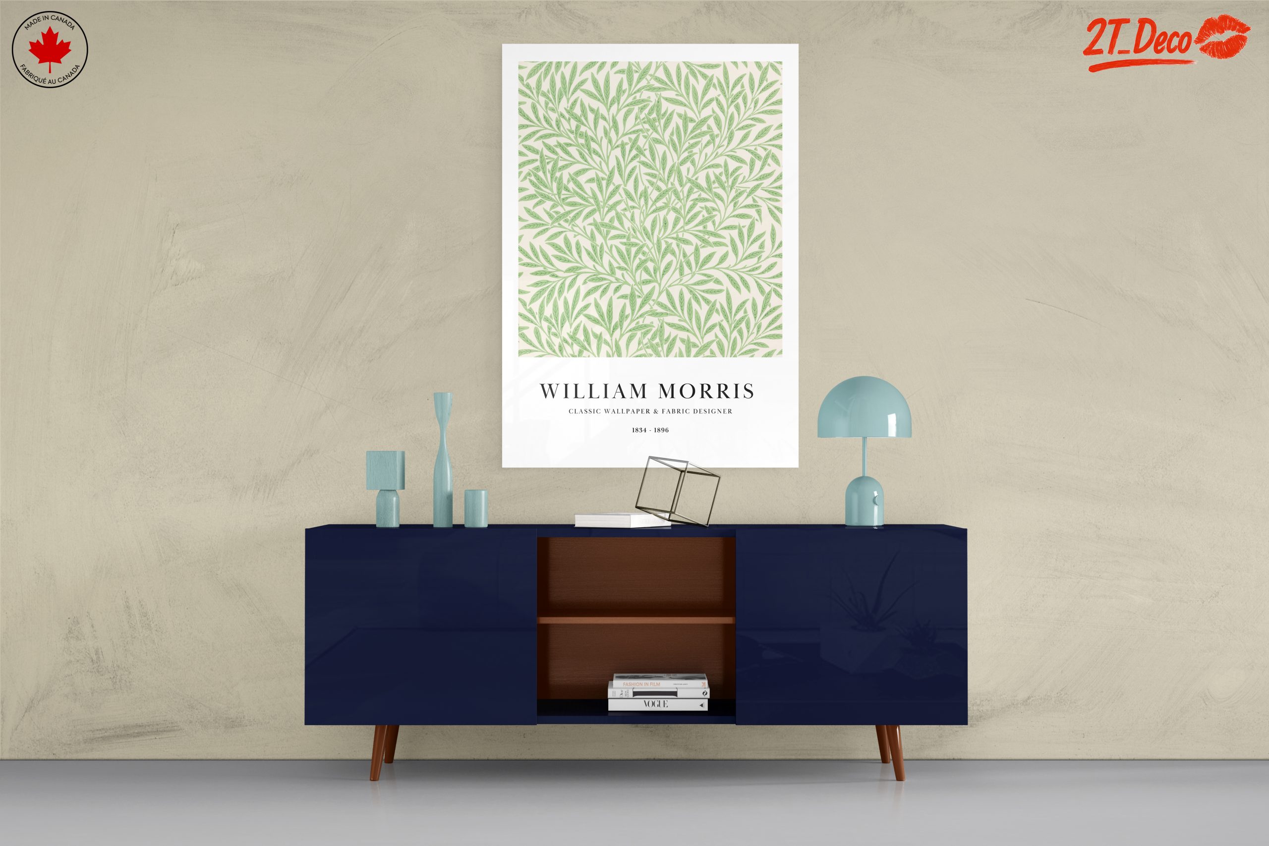 Elegant Botanical Leaf Design by William Morris - Image 8
