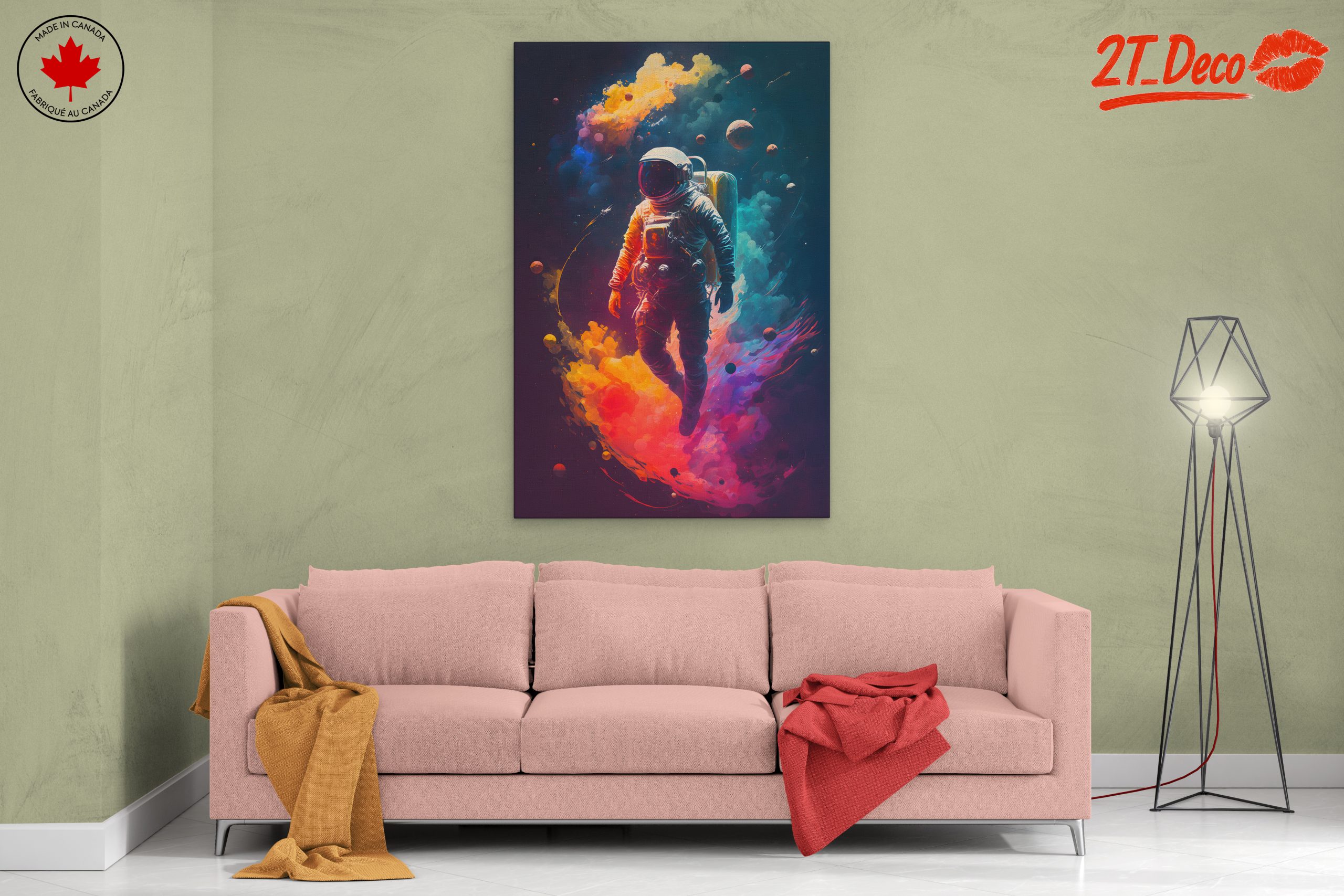 Colorful Astronaut in Cosmic Space Journey - Image 2