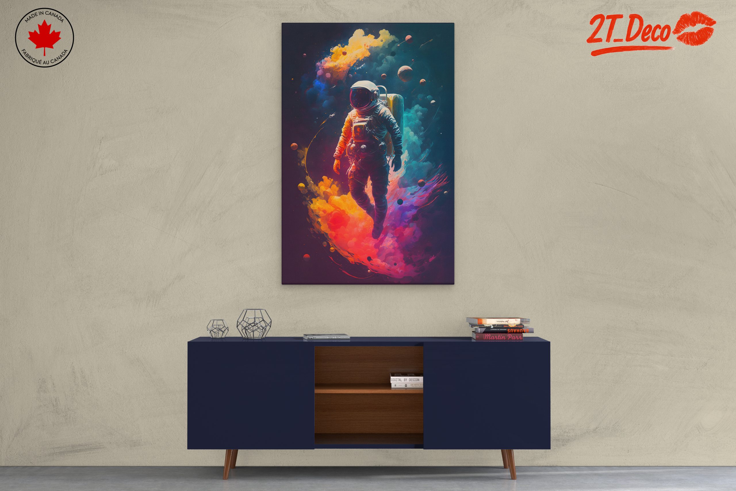 Colorful Astronaut in Cosmic Space Journey - Image 3