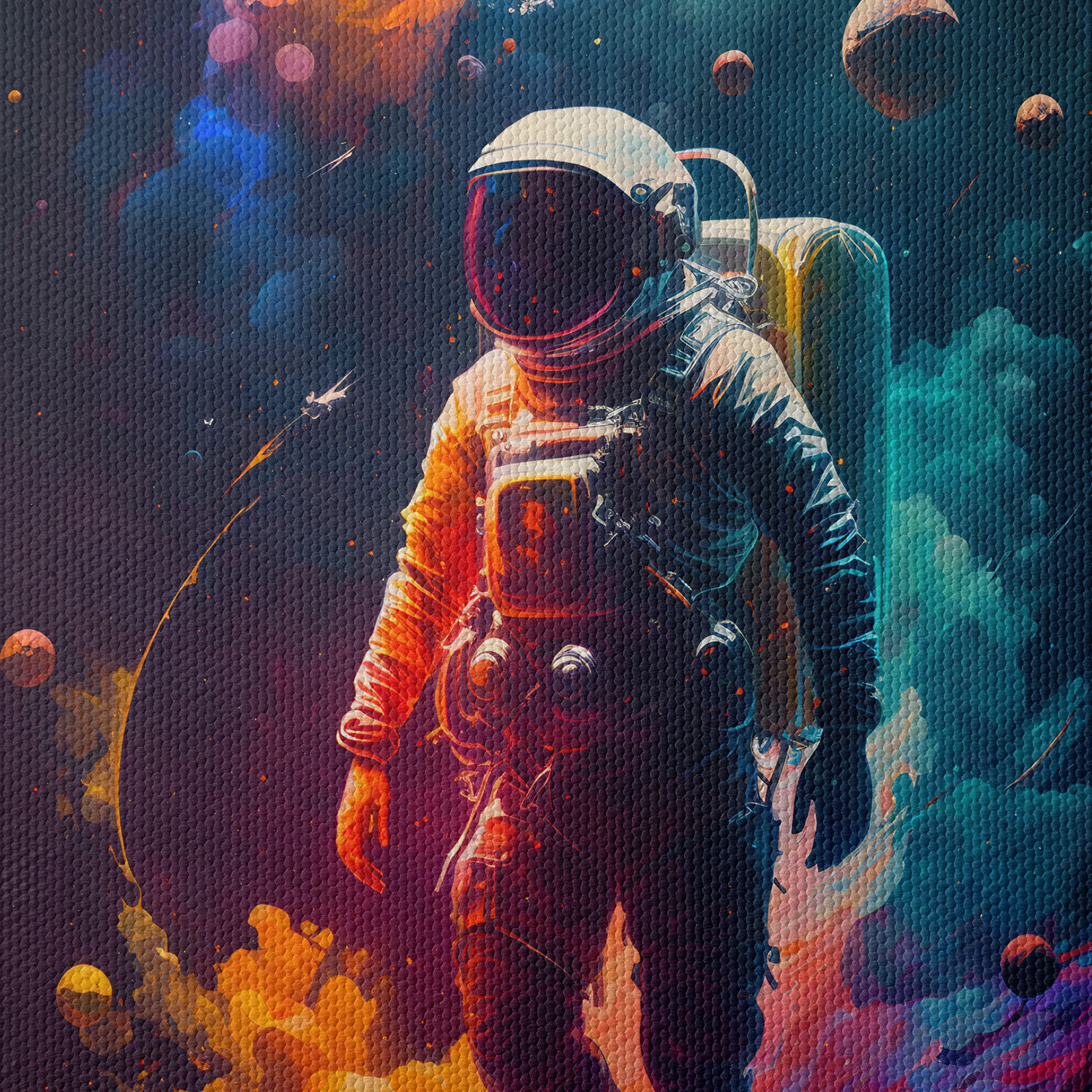 Colorful Astronaut in Cosmic Space Journey - Image 4