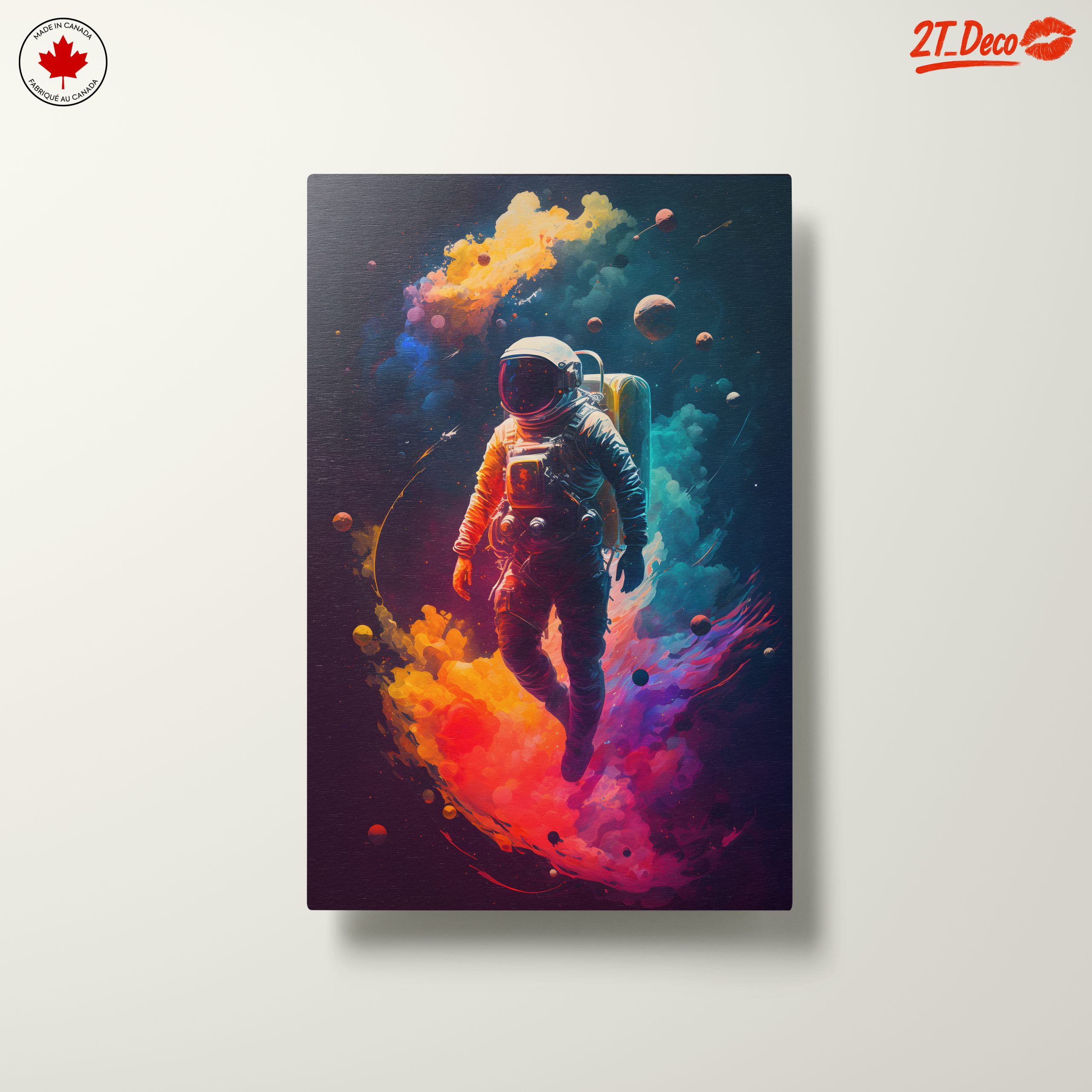 Colorful Astronaut in Cosmic Space Journey - Image 10