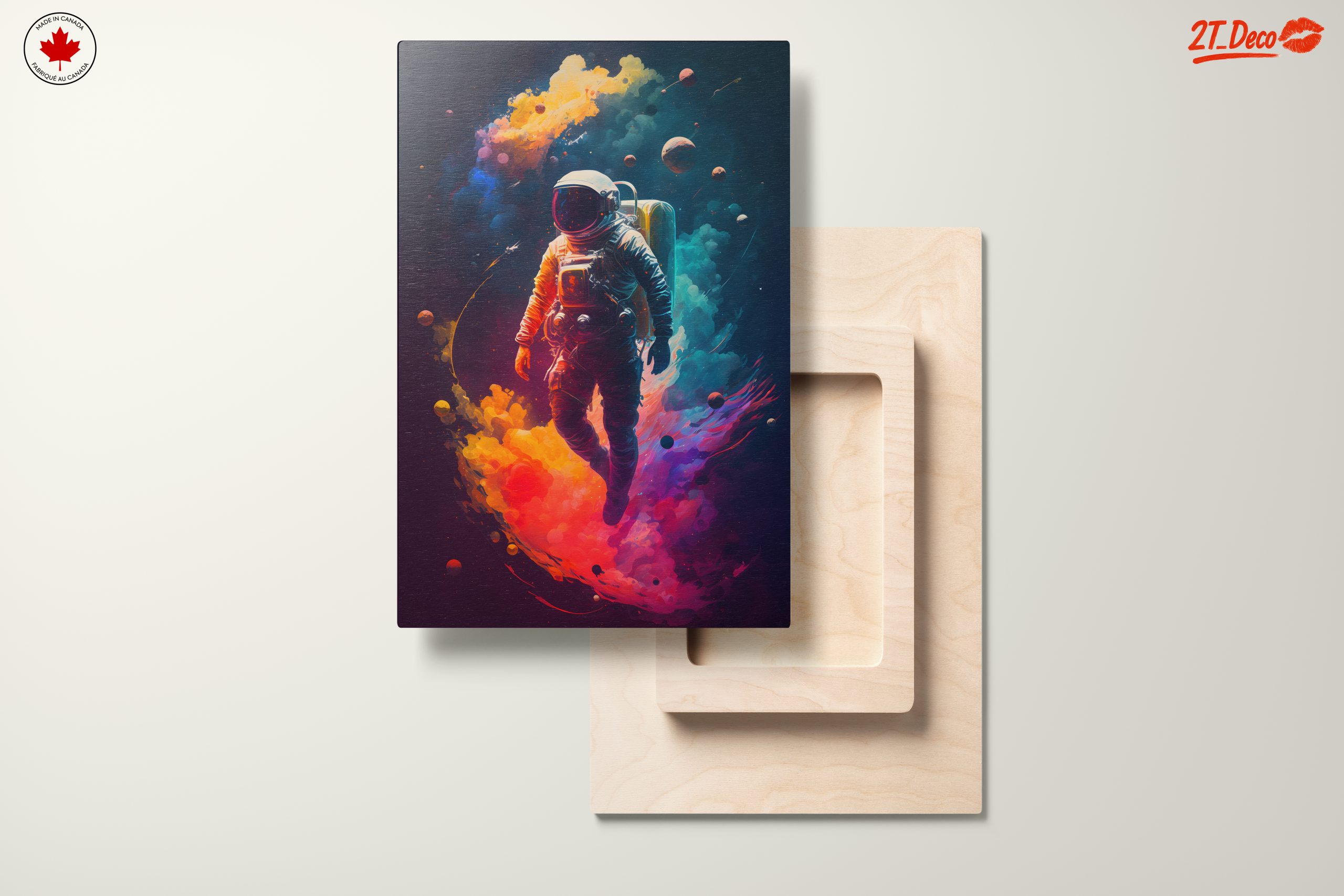 Colorful Astronaut in Cosmic Space Journey - Image 11