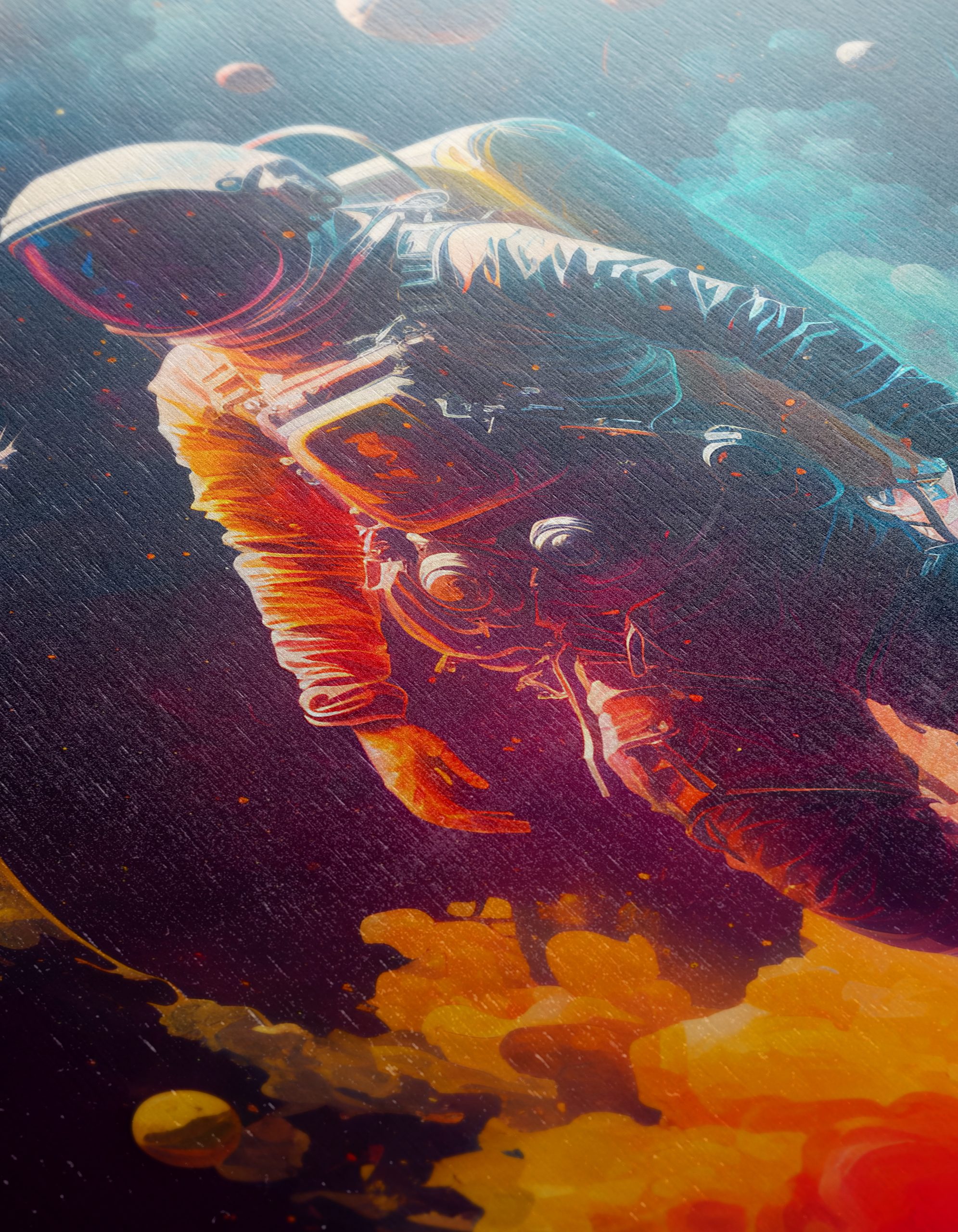 Colorful Astronaut in Cosmic Space Journey - Image 12