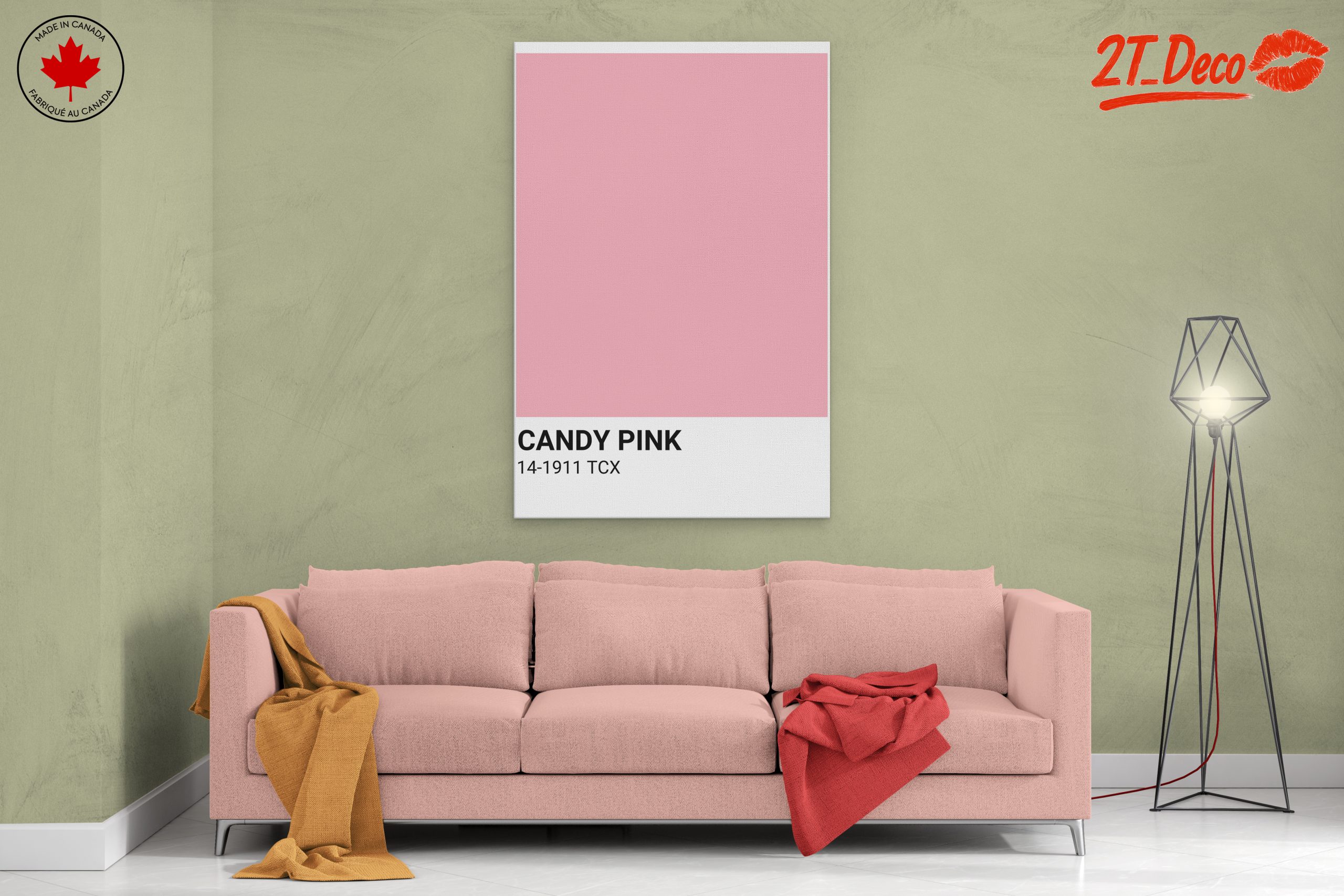 Candy Pink Solid Color Art - Image 2