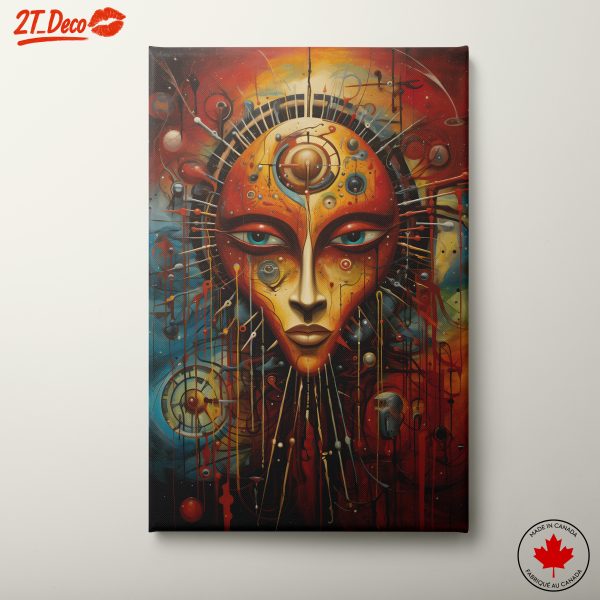 Cultural Abstract Art with Bold Colors and Patterns