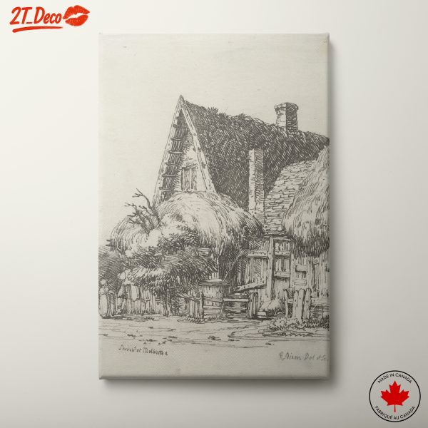 Rustic Architectural Floral Illustration