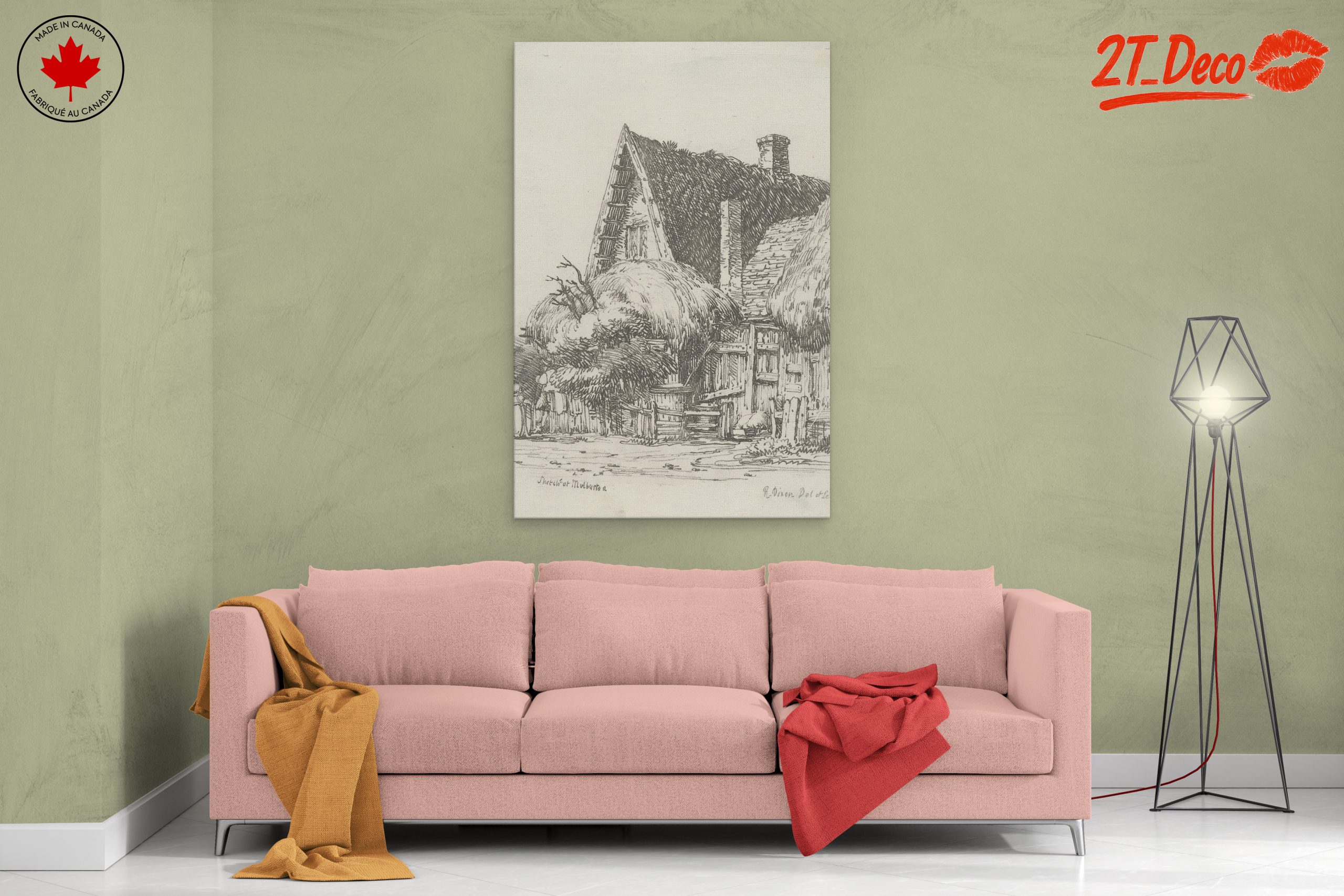 Rustic Architectural Floral Illustration - Image 2