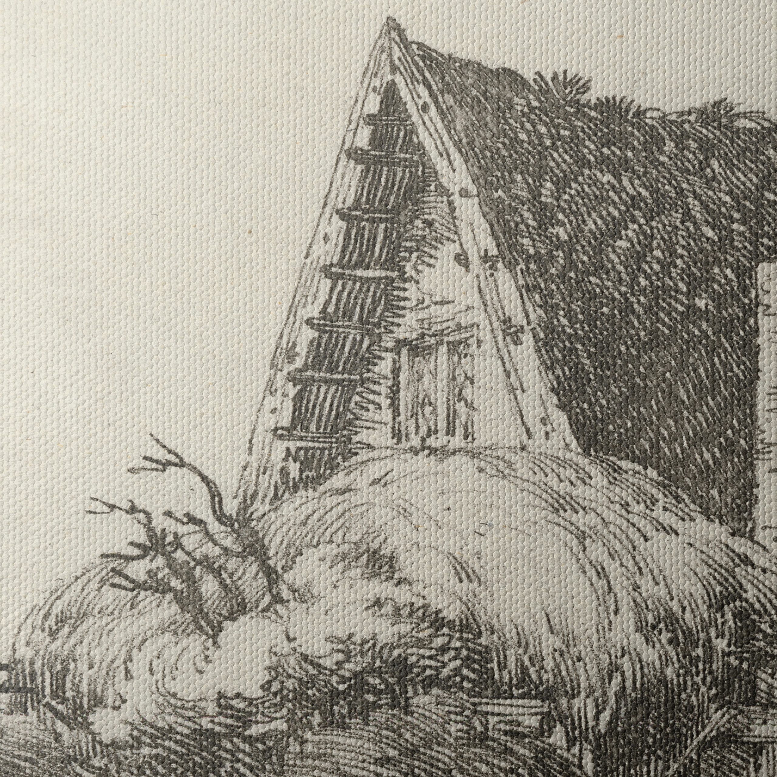 Rustic Architectural Floral Illustration - Image 4