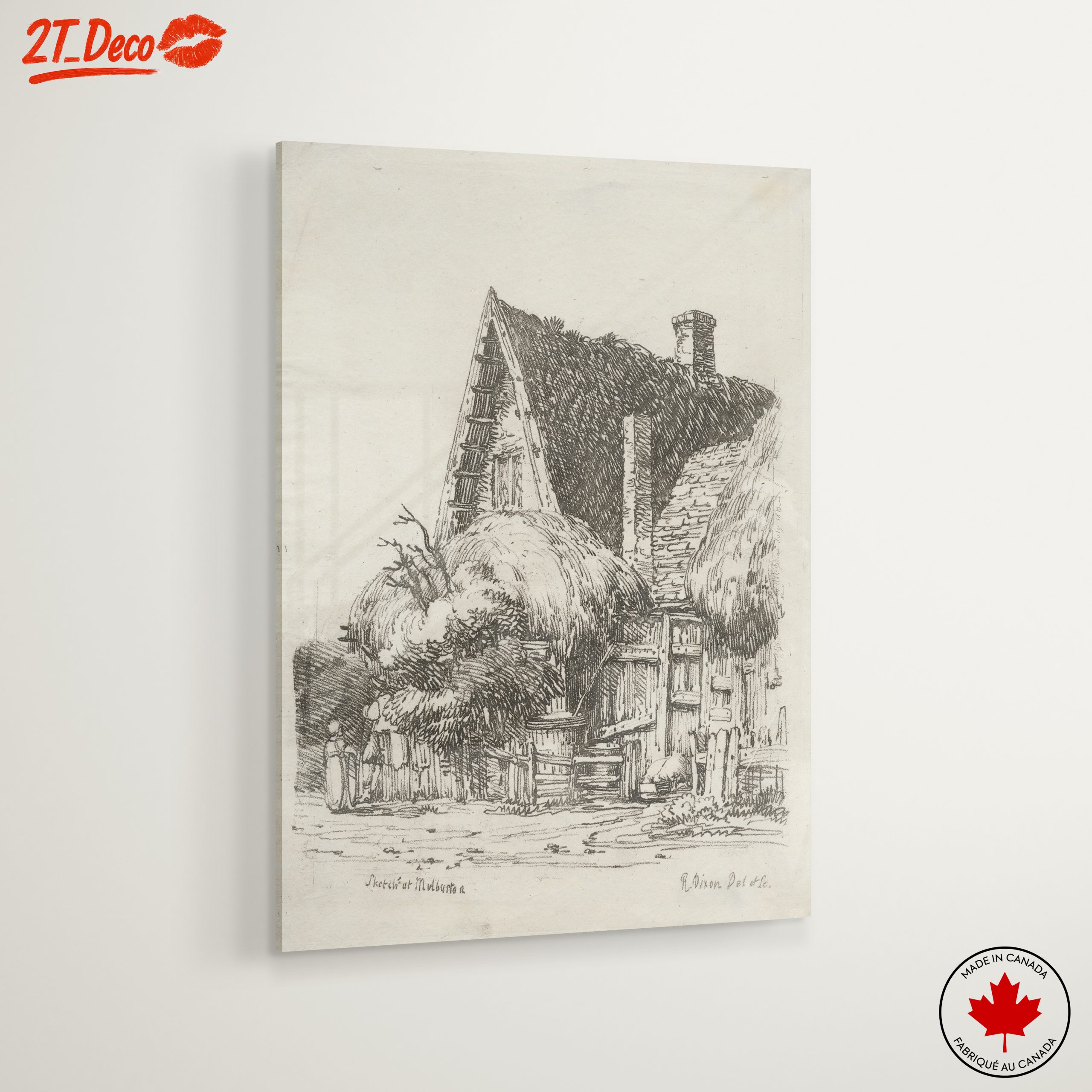 Rustic Architectural Floral Illustration - Image 6