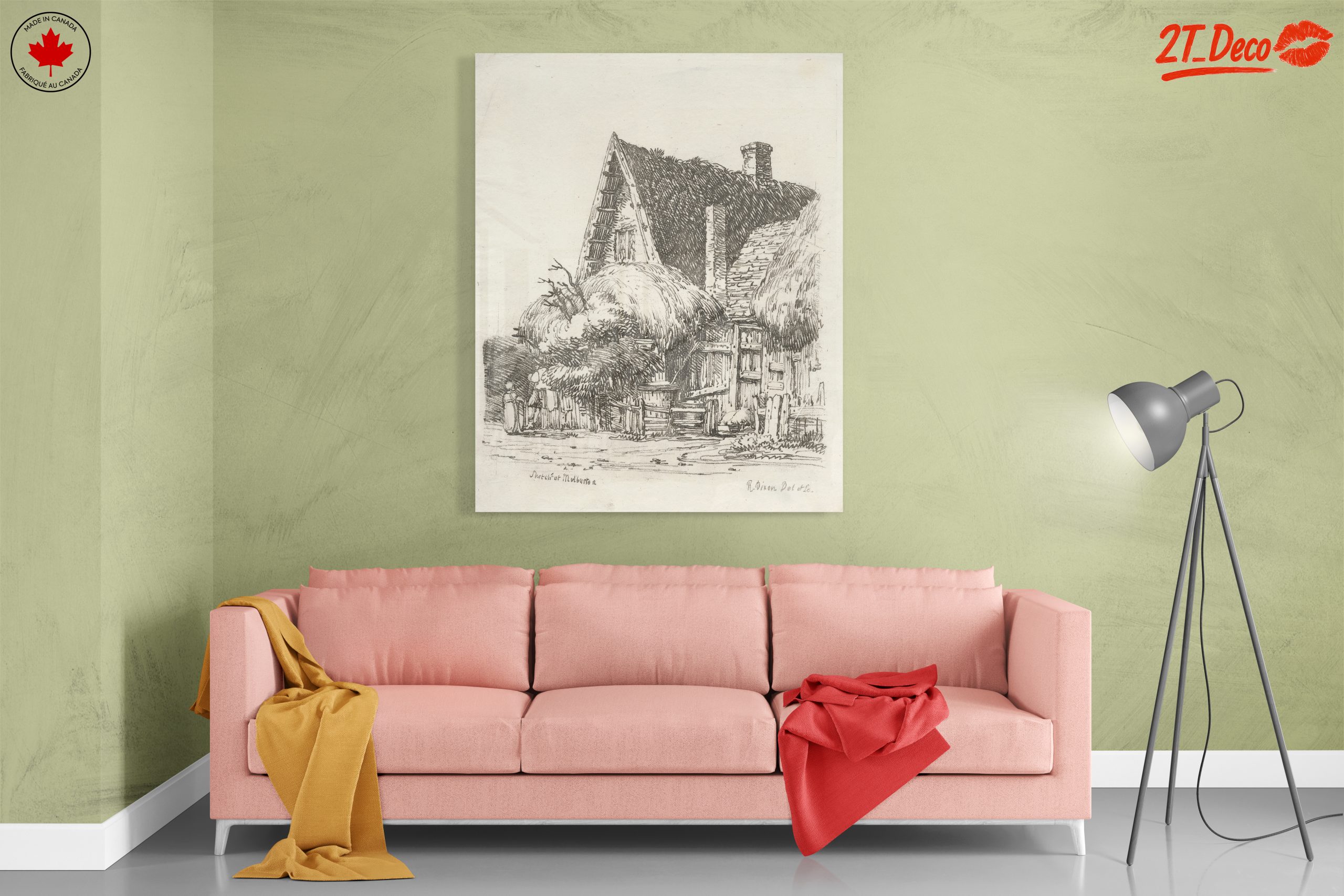 Rustic Architectural Floral Illustration - Image 7